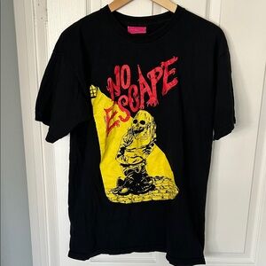 Mishka Large No Escape Graphic T-Shirt - Black and Yellow